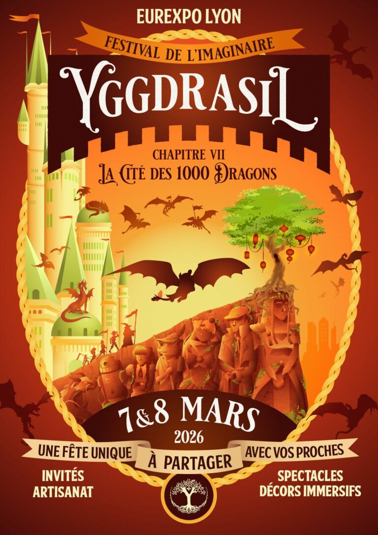 Affiche du Festival Yggdrasil Indoor 2026, La cité des 1000 dragons